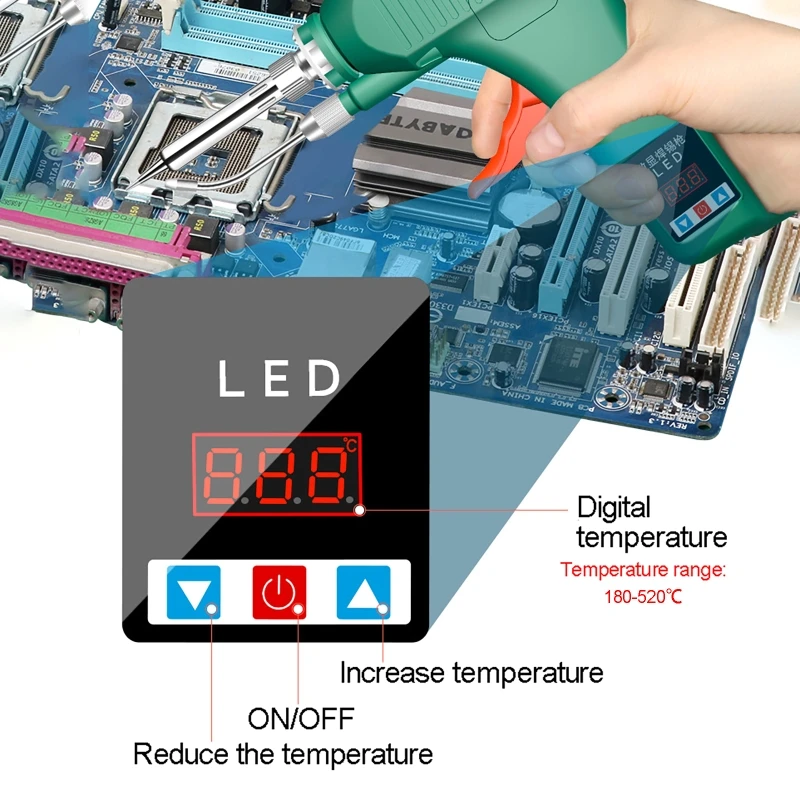 80W Internal Heating LED Digital Display Solder Gun Manual Solder Gun Constant Temperature Electric Soldering Iron Welding Tools