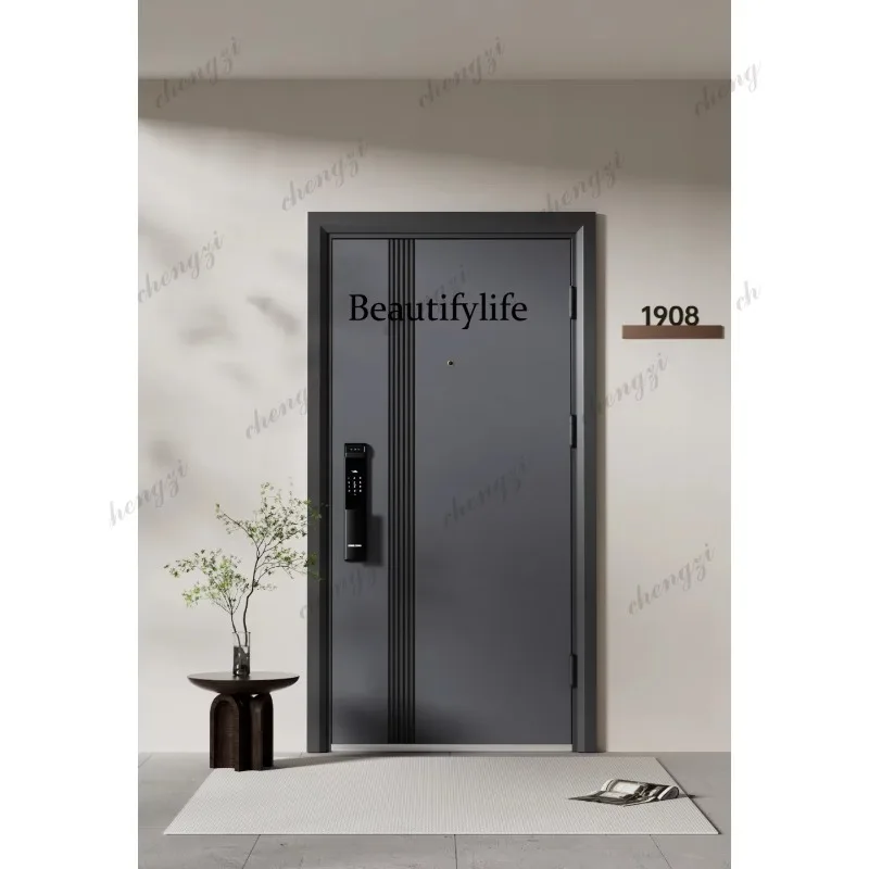 F181 Customized High-Grade Wooden Door Home Cinema Soundproof Insulated Interior Narrow Door Villa Sound Reduction Energy Saving