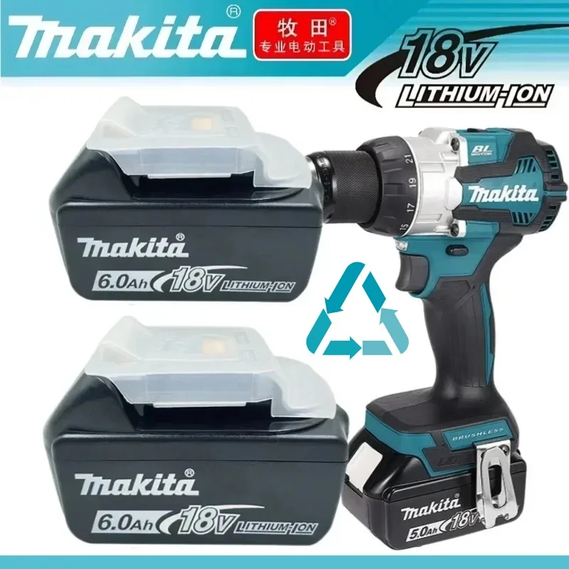 

100%Original Makita 18V 5.0A/ 6.0Ah Rechargeable Lithium Ion Battery With Battery indicator for Makita BL1830 1840 1850 Power