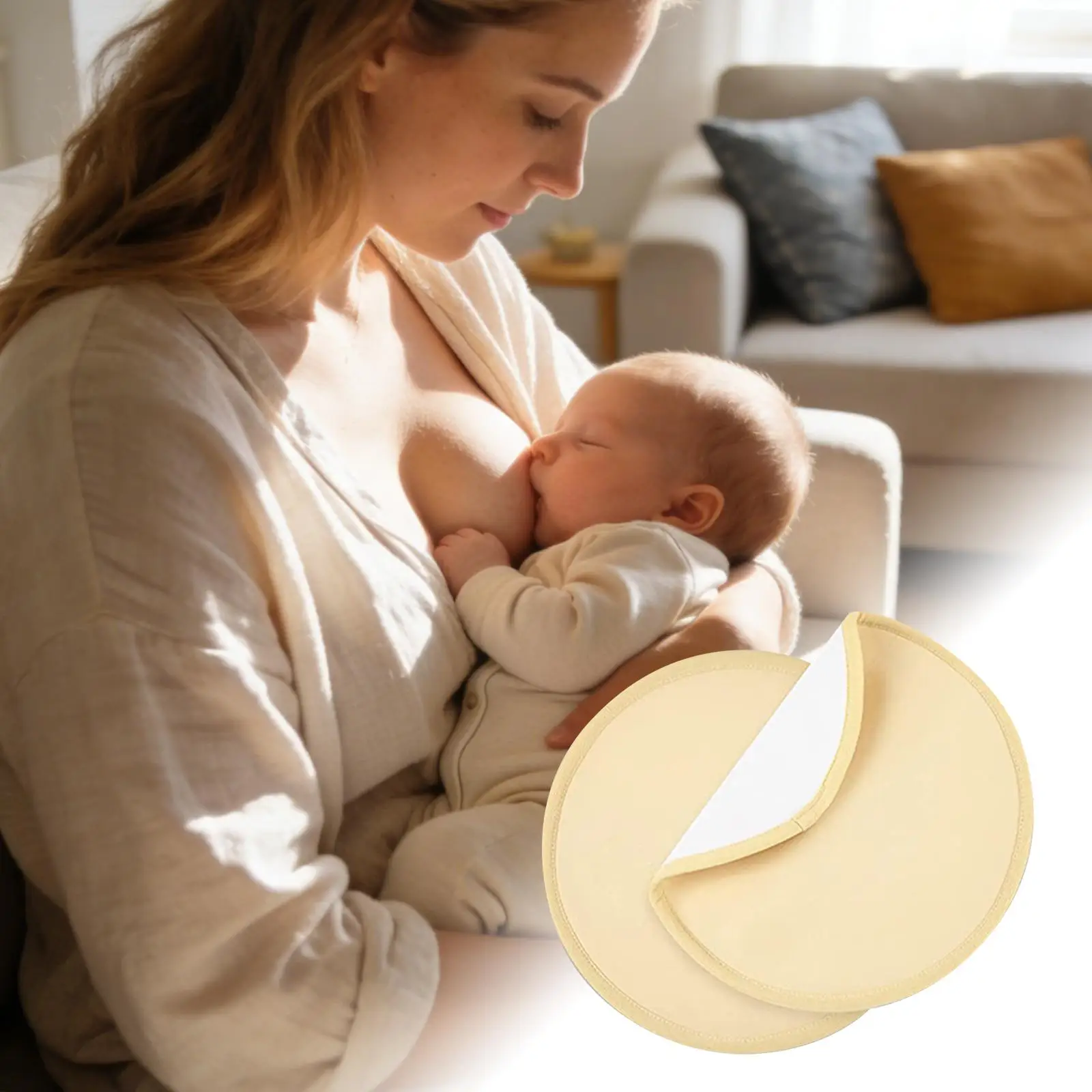 Nursing Pads For Breastfeeding 2 Pieces Breastfeeding Nursing Covers Bra Pads For Maternity Care Sleep Home Travel Workplace