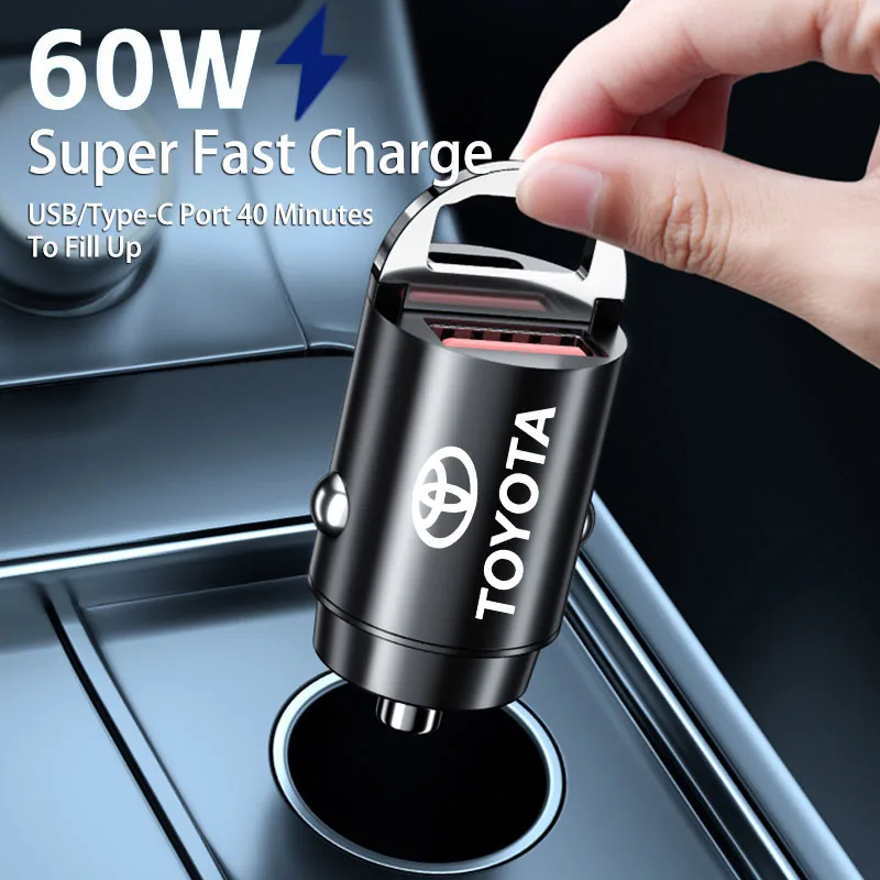 Micro Car Quick Charger Vehicle Cigarette Lighter Convert Plug For Toyota Supra Aygo Prado RAV4 Hilux Yaris Corolla 4Runner