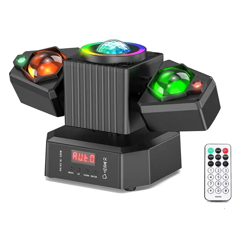 

FAST-DMX512 Control 50W LED Moving Head Lights 4-In-1 Stage Light Starry Effects For DJ Party Church Wedding Theater-US Plu