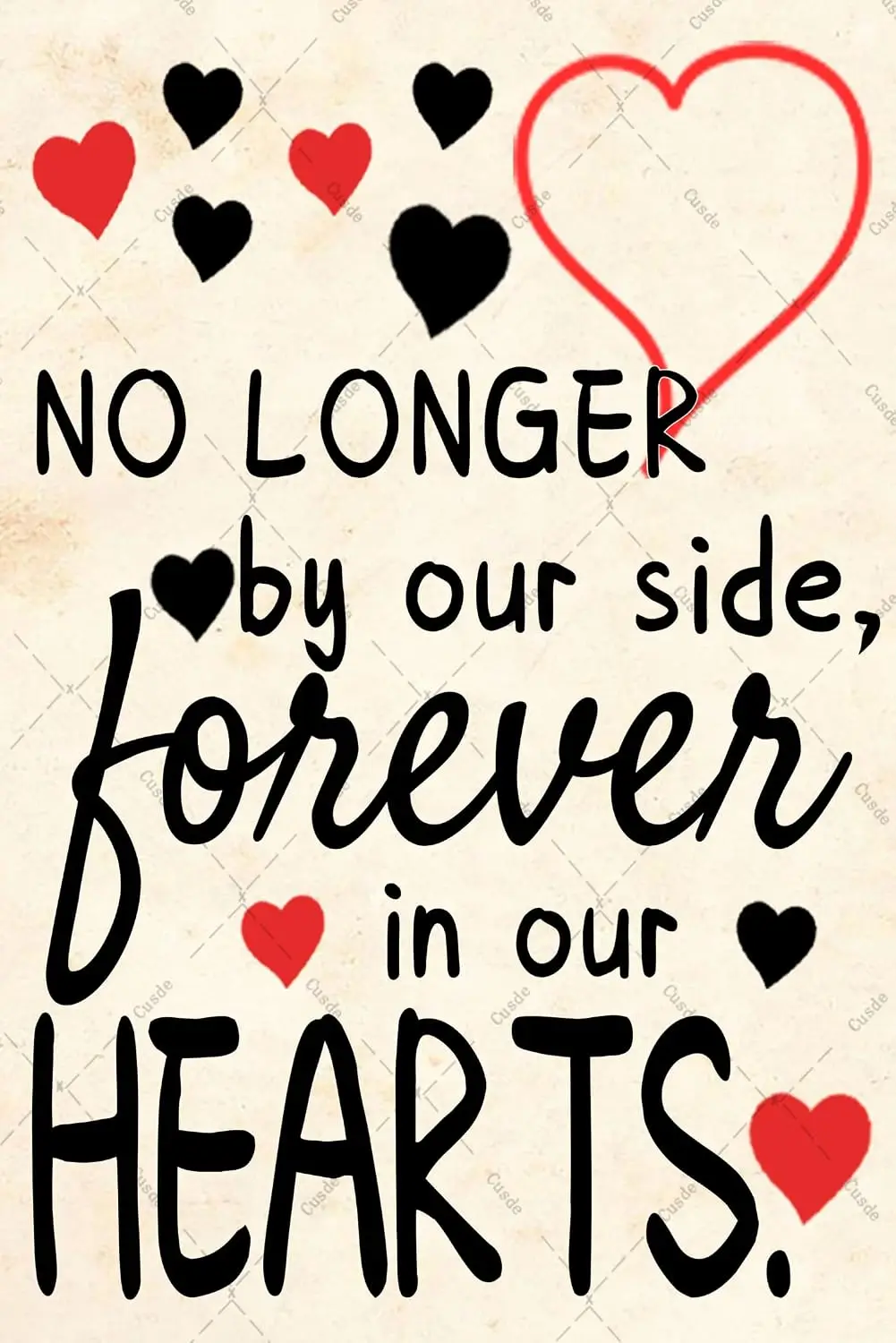 Memorial Day Grave Decorations For Cemetery Garden Metal Tin Signs Heart Saying Wall Decor Forever In Our Hearts For Outside Yar