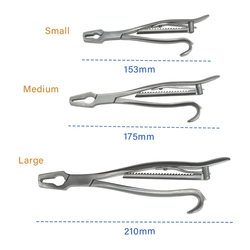 Mini pinzas  sujetar huesos KERN, mandíbulas ntadas, instrumentos quirúrgicos ortopédicos veterinarios Spinlock