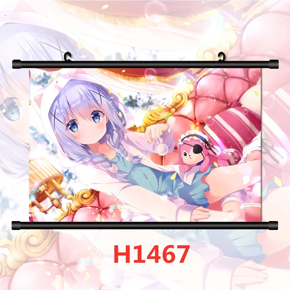 Is The Order A Rabbit  Kafuu Chino Cocoa Ujimatsu Chiya Anime Posters Canvas Painting Wall Posters Wall Art Picture Home Decor