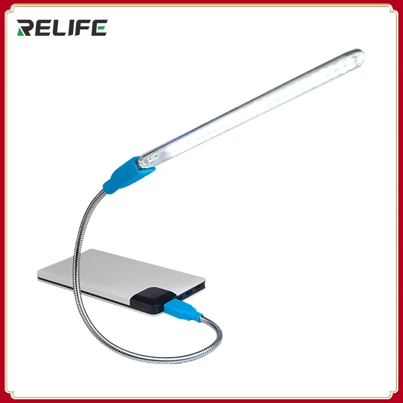 RELIFE RL-805 24 LED Table Lampe 360 Résistant Rotation Étude Lit Lecture Bureau Lumières USB Rechargeable Protection Des Yeux