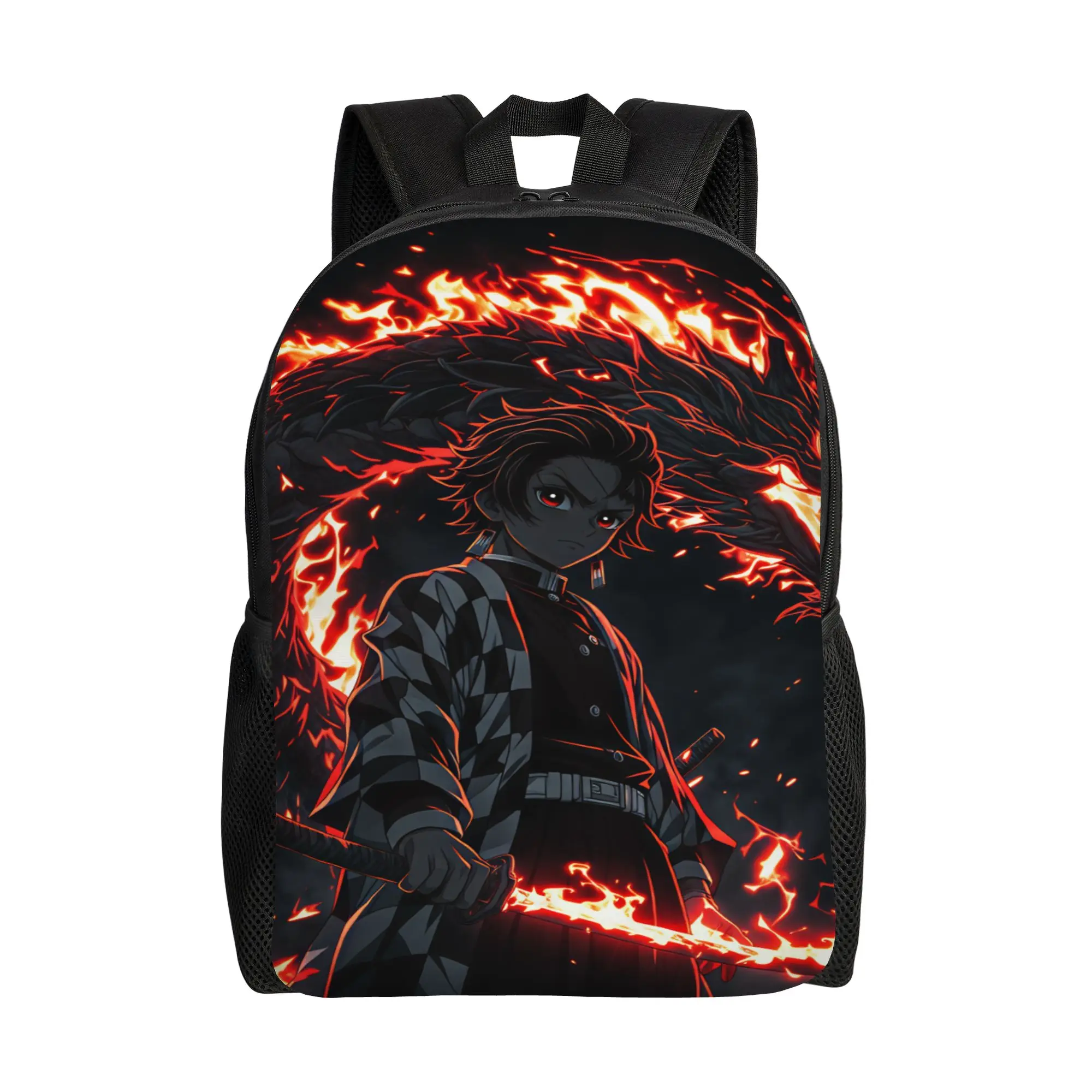 Kamado Tanjiro Backpack Demon Slayered Cool Backpacks Boy Sport Print School Bags Custom Rucksack