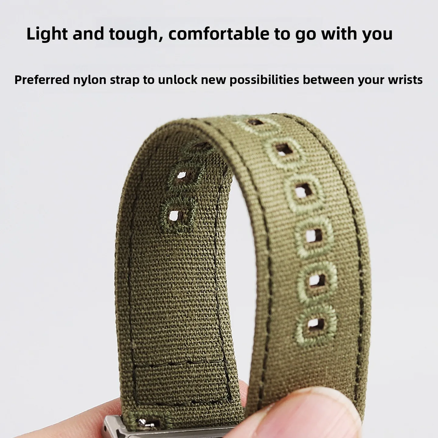 Correa de nailon canva de 22mm y 26mm para reloj Garmin Fenix 8 7x 5 6x Forerunner 955 965 Epix Pro Tactix 8, pulsera