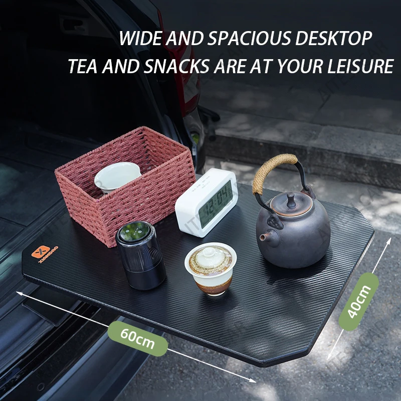 Car Table Large Heavy Duty Holder Car Desk Trunk Dining Table For SUV RV Sedan Auto Truck Interior Camping Fishing Picnic