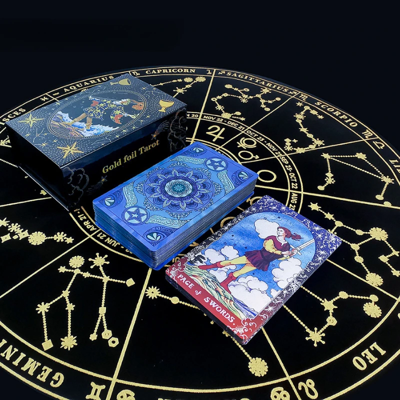 

78pcs Blue Fairy Series Tarot Card Plastic Board Game Cards Durable Waterproof Wrinkle Resistant BLUELOVER Playing Cards