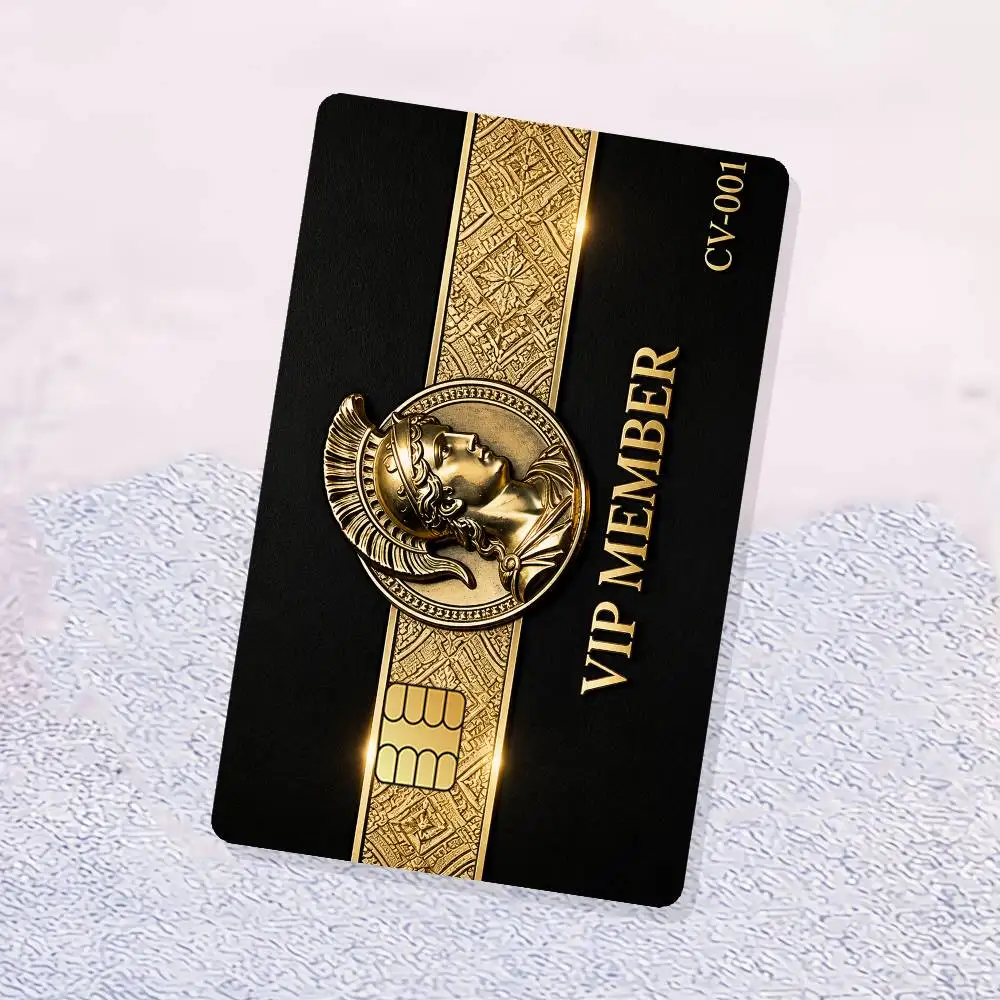 Black VIP Member Film Skin Cover Credit Card Stickers 4PCS Debit Front Decoration Bank Bus Pass Waterproof view 5