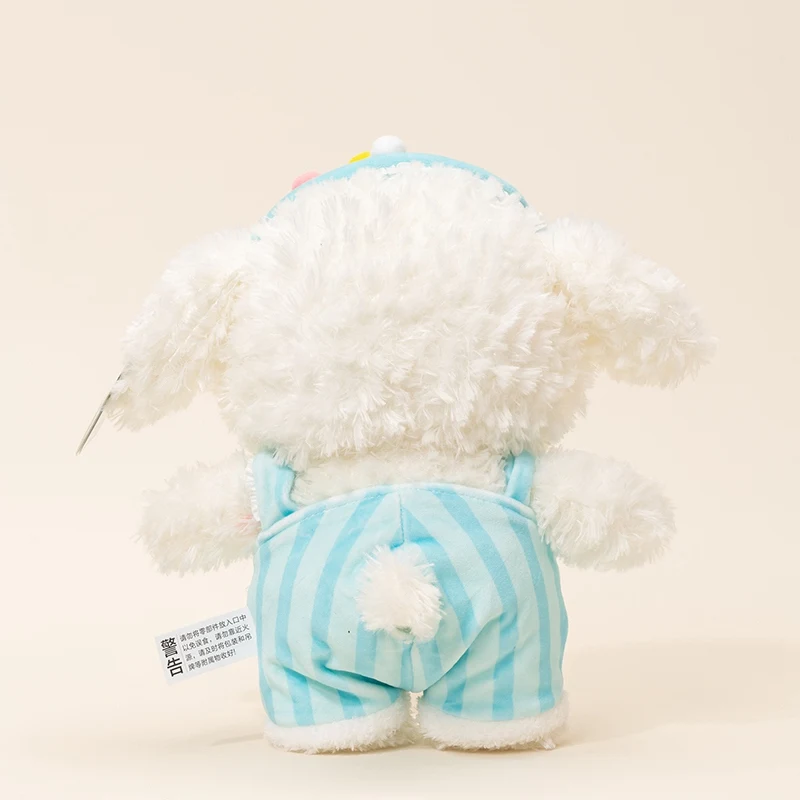 Oficial macio e bonito feliz filhote de cachorro mochila calças máscara de olho crianças dormir boneca corpo boneca de aniversário presente do dia dos namorados menina