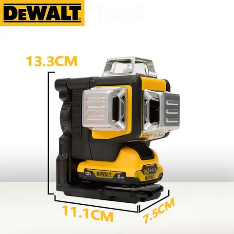 Dewalt DW089LG 3면 * 360도 수직 라인 레이저 레벨 미터 야외 12V 리튬 배터리 수평 녹색 빛 레벨