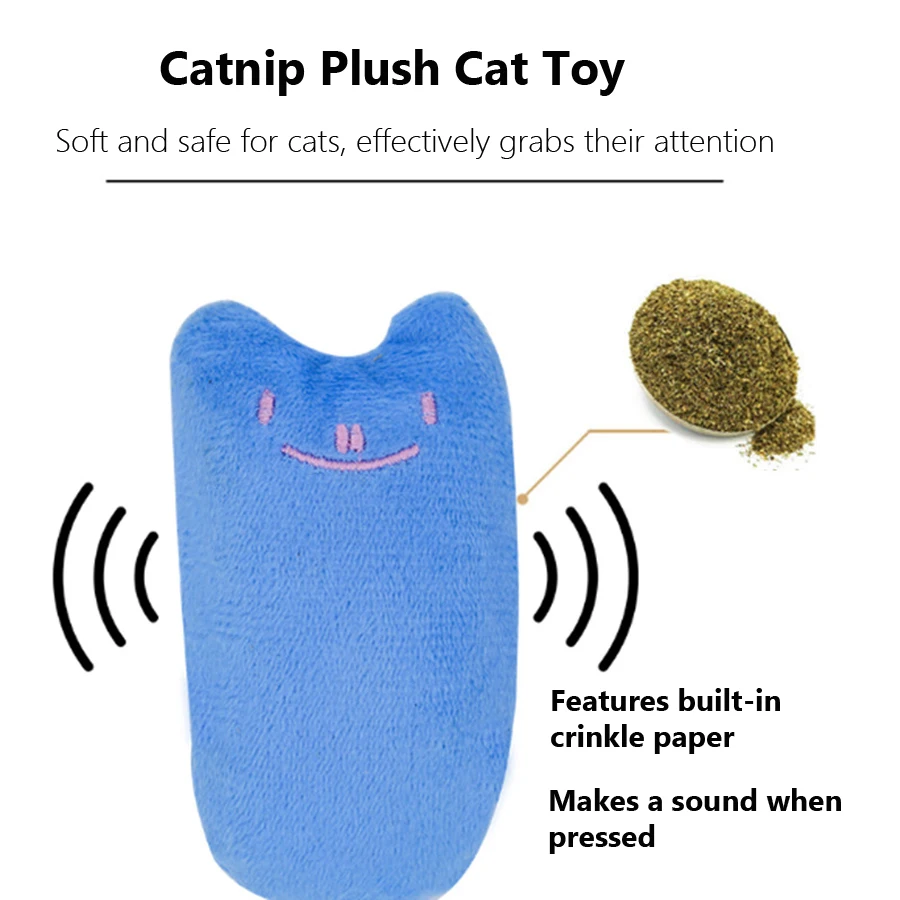 ของเล่นแมวแบบมีปฏิสัมพันธ์ น่ารัก ตลก ตุ๊กตาขนนุ่ม ของเล่นบีบมีเสียง สำหรับลูกแมว ของเล่นขัดฟัน ของเล่นเคี้ยว สำหรับสัตว์เลี้ยง