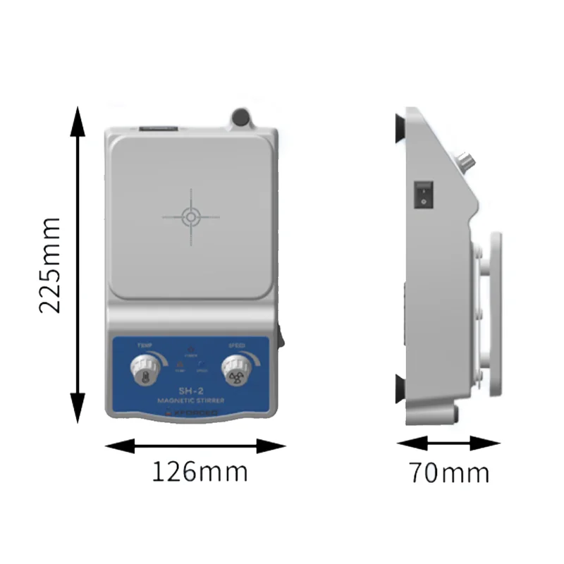 SH-2 Pengaduk Magnetik Digital Pengaturan Kecepatan Pemanasan Laboratorium Mixer Pigmen Vertikal Listrik Kecil