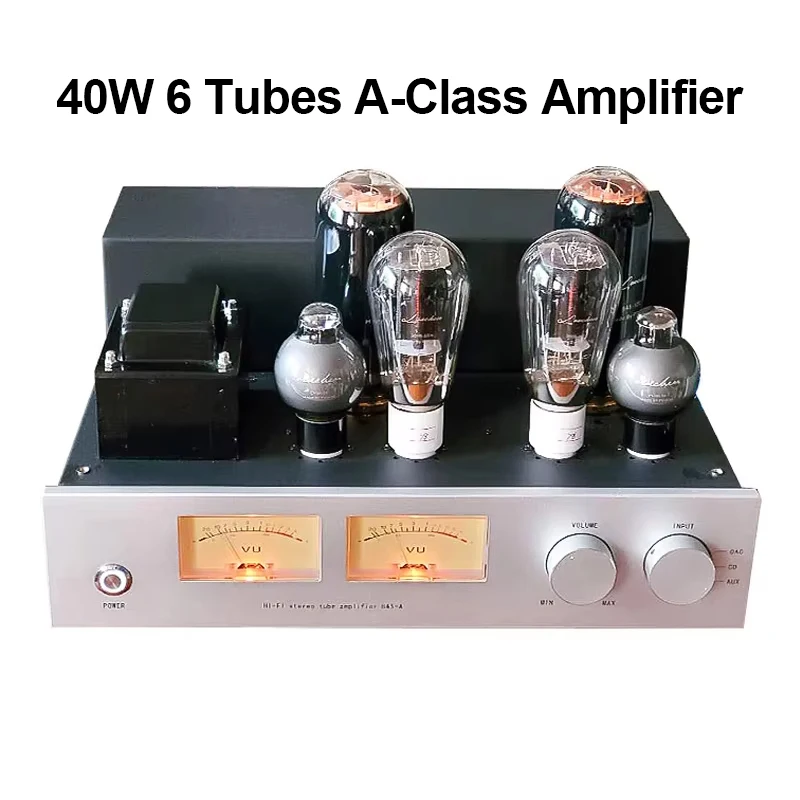 2x20W Röhrenverstärker A-Klasse Single Ended 4-8 Ohm Amp HiFi Sound Box 6SN7 Vorverstärker Fahrverstärker AUX DAC CD für Heimkino