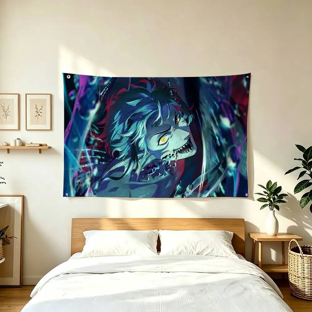 F-Floyd L-Leech Twisted Wonderland  Flags for Bedrooms Home Decor Items Outdoor Decors Garage Decoration Flaga