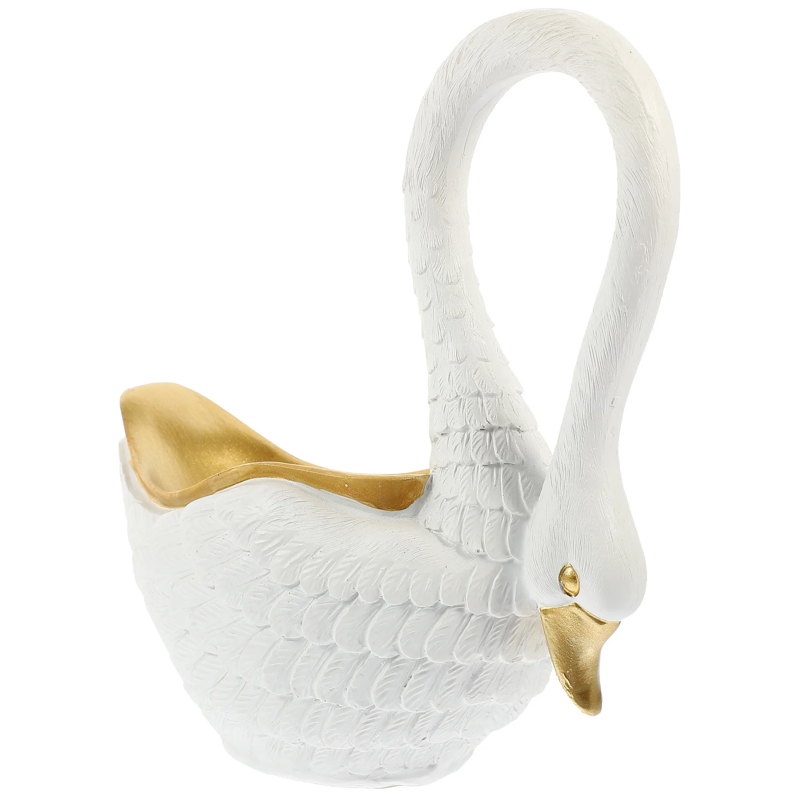 

Home Decor Entryway Key Holder Cool Simulation Decorative Swan Tray Trinket Stand Bowl