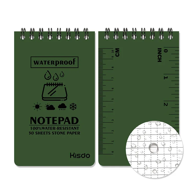 Camouflage Printing Tactical Note Book All Weather Notebook Stone Paper Material Spiral Memo Pad Writing Paper in Rain