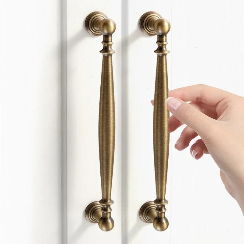 Cupboard Door Knob Furniture Wardrobe Long Pull Bronze Solid Antique Brass Cabinet Handles Kitchen Cabinet Handles Bronze Pulls