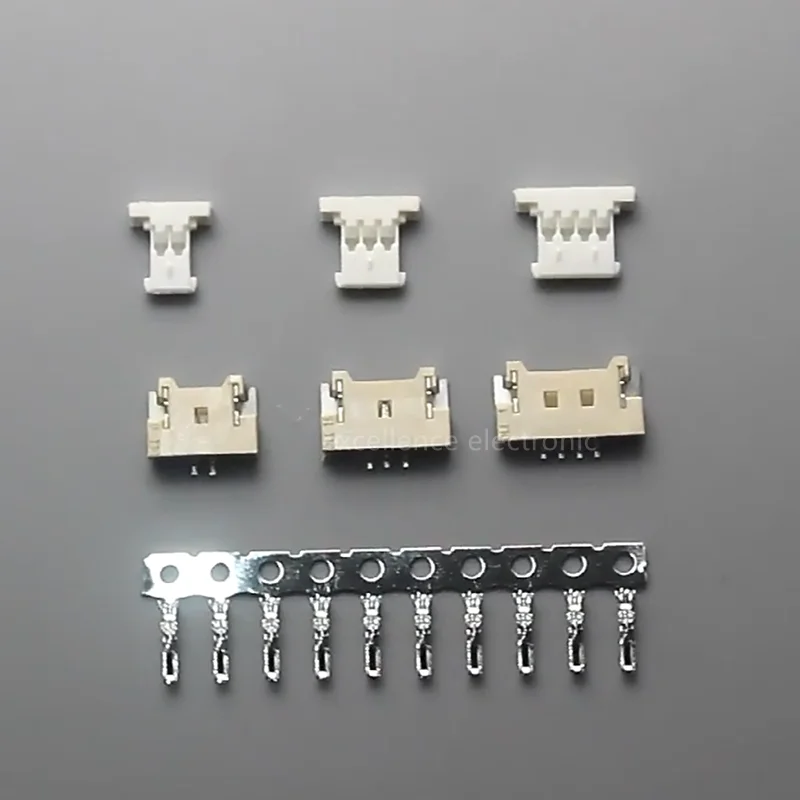 10/20 Sets MX1.25 51146 Ultra-thin SMD Right Angle Connector Kit 1.25mm Pitch Wire-to-Board Socket Housing Terminals 2P-6P