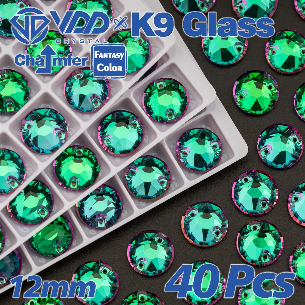 VDD Heliotrope grüne Fantasy-Farbe, hochwertiges K9-Glas, zum Aufnähen, Strass, Nähen, Kristall, flache Rückseite, Stein, Kleidungsstück, Kleid, Dekoration – Detail 6