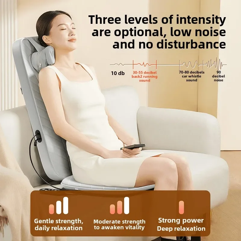Multifunctional Full Body Home Massage Chair, Smart Small Electric Sofa Cushion Relieves Cervical, Waist and Back Discomfort