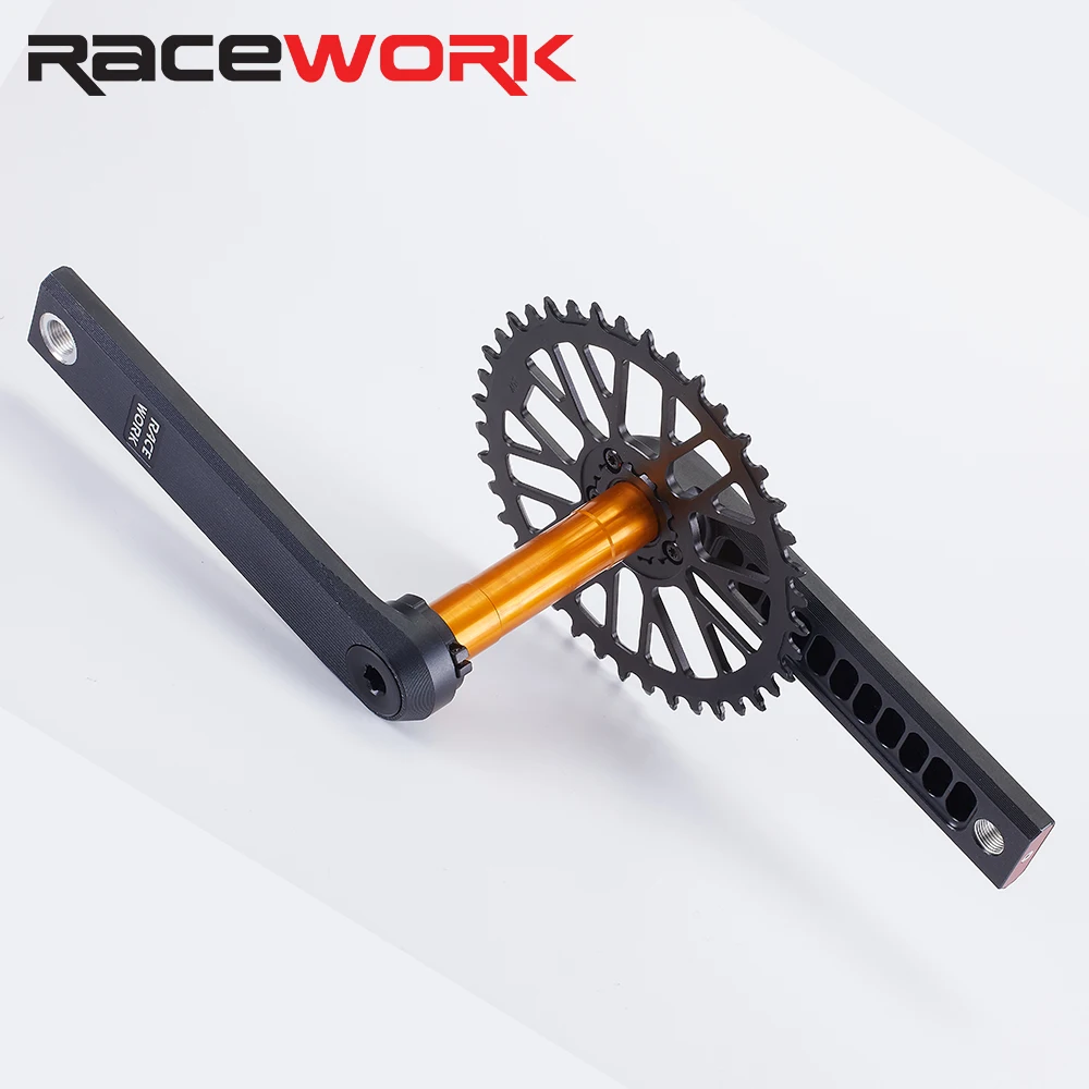 RACEWORK Road Bike Crankset 9/10/11/12 Speed CNC 170mm Hollow Bicycle Crank 40/42/44/46T Single Chainring With BB For GXP Gravel