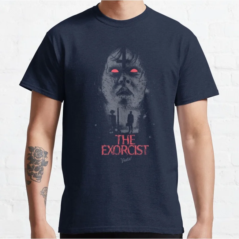 Horror Movie Vintage Style Retro 80s Horror films The Exorcist Scary movie monsters Graphic T Shirts large size Adult tops S-6XL