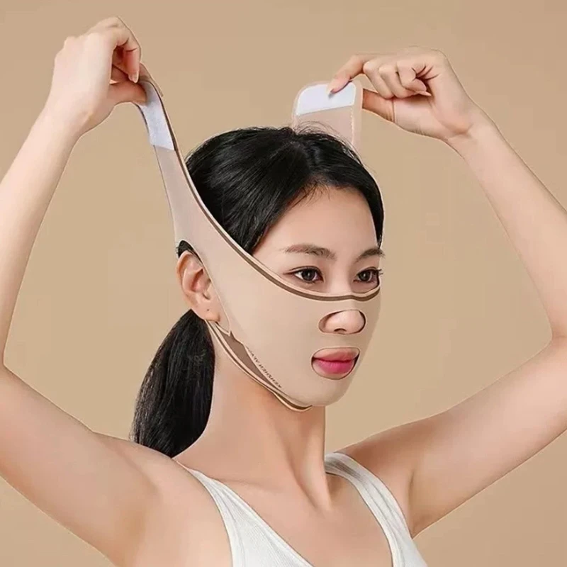 Kinn Wange Abnehmen Verband V Form Linie Heben Maske Elastische Polyester Gesichtsmaske Schönheit Gesundheit Anti Falten Strap Band Schlafen