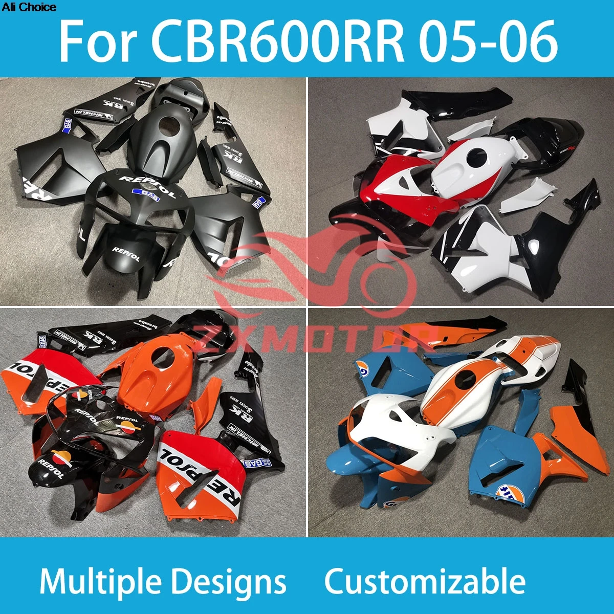 

ABS Fairing Kit CBR600RR 05 06 Customizable Motorcycle Accessories Shell Fairings for Honda CBR 600RR 2005 2006 New