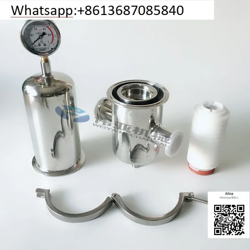 Stainless steel compressed air sterilization filter Titanium rod filter Steam   Note accuracy and gas liquid