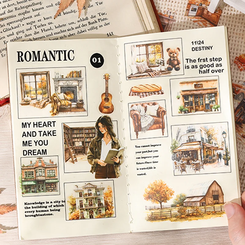 Mr Paper 100Pcs/box Flowering Seasons Series Boxed Stickers Peoples' Handbook Stickers Cute Style DIY Scrapbook Picture Book image 5
