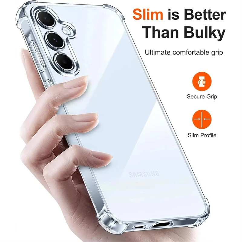 Clear Case for Samsung Galaxy S24 FE S24FE 5G Slim Soft TPU Protective Shell Cover on SamsungS24FE Samung S24FE S 24FE 24 FE 5G