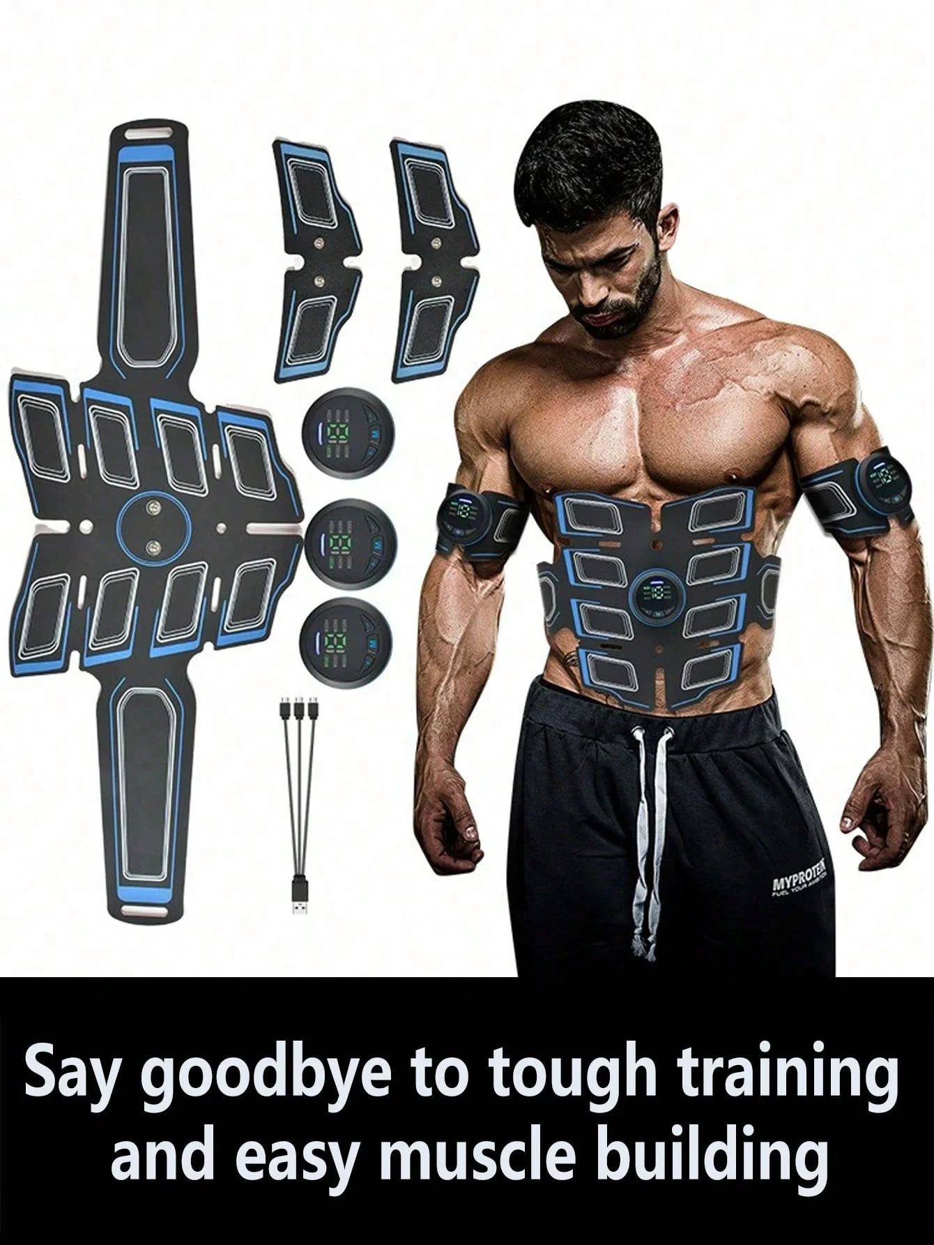 

2026 тонов домашних животных, ягодиц и бедер с 1 шт. EMS-стимулятором мышц, массажером, 8 брюшных перезаряжаемых