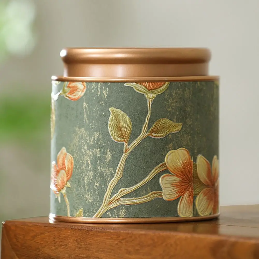1Pcs Durable 10/19cm Empty Tea Can Green Black Small Tea Sealed Jar Household Tea Packaging Tinplate Storage Can