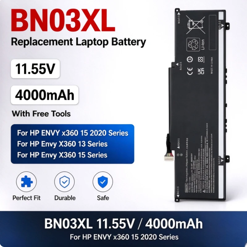 BN03XL 4000mAh Laptop Battery For HP Envy X360 13-BD00 15-EE015 15-ED 13-AY 13-BA L77034-005 L76965-AC1 TPN-C145 C147 C149 W154