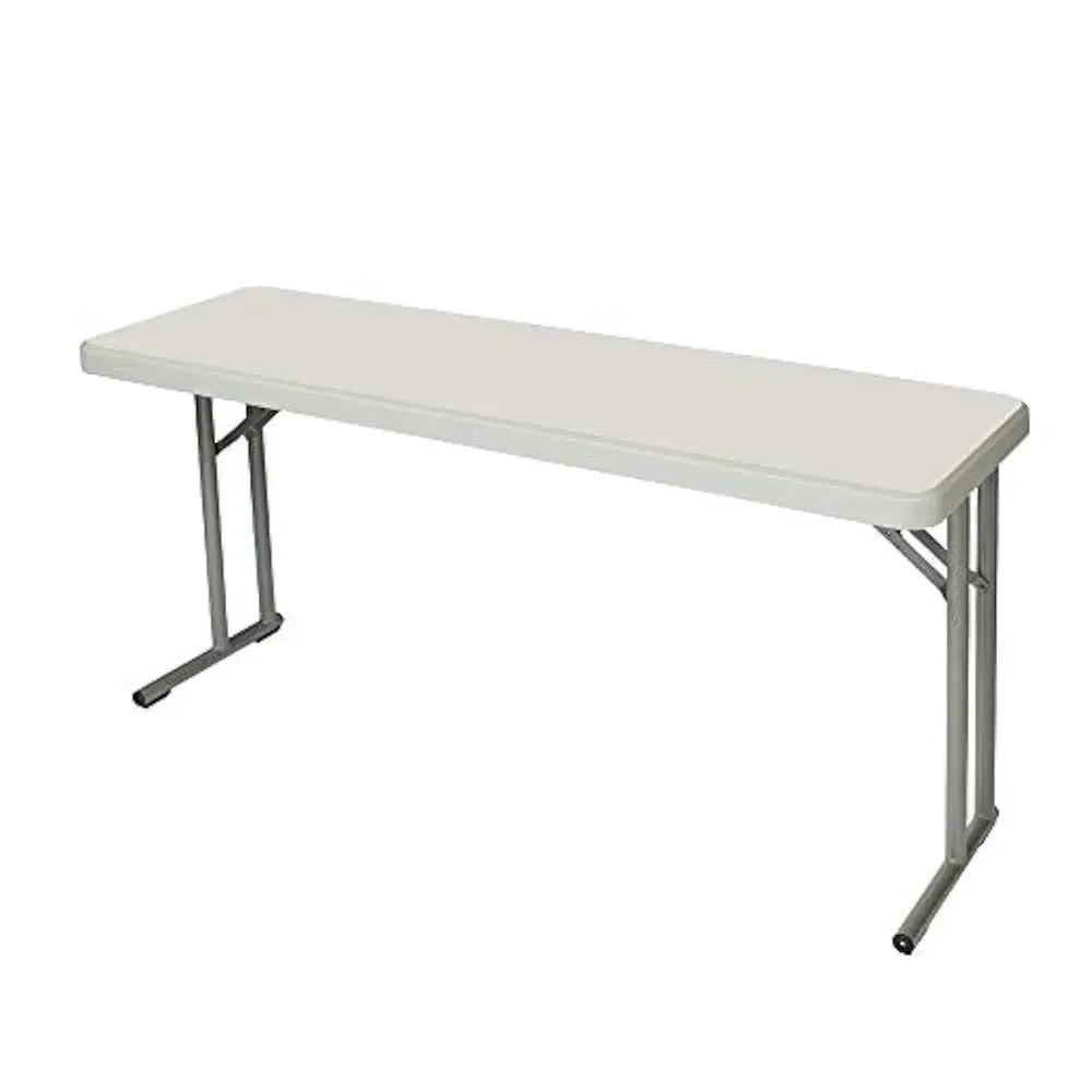 

5 Foot Heavy Duty Folding Seminar Table, Lightweight And Durable, 18"" X 60"", Light Grey