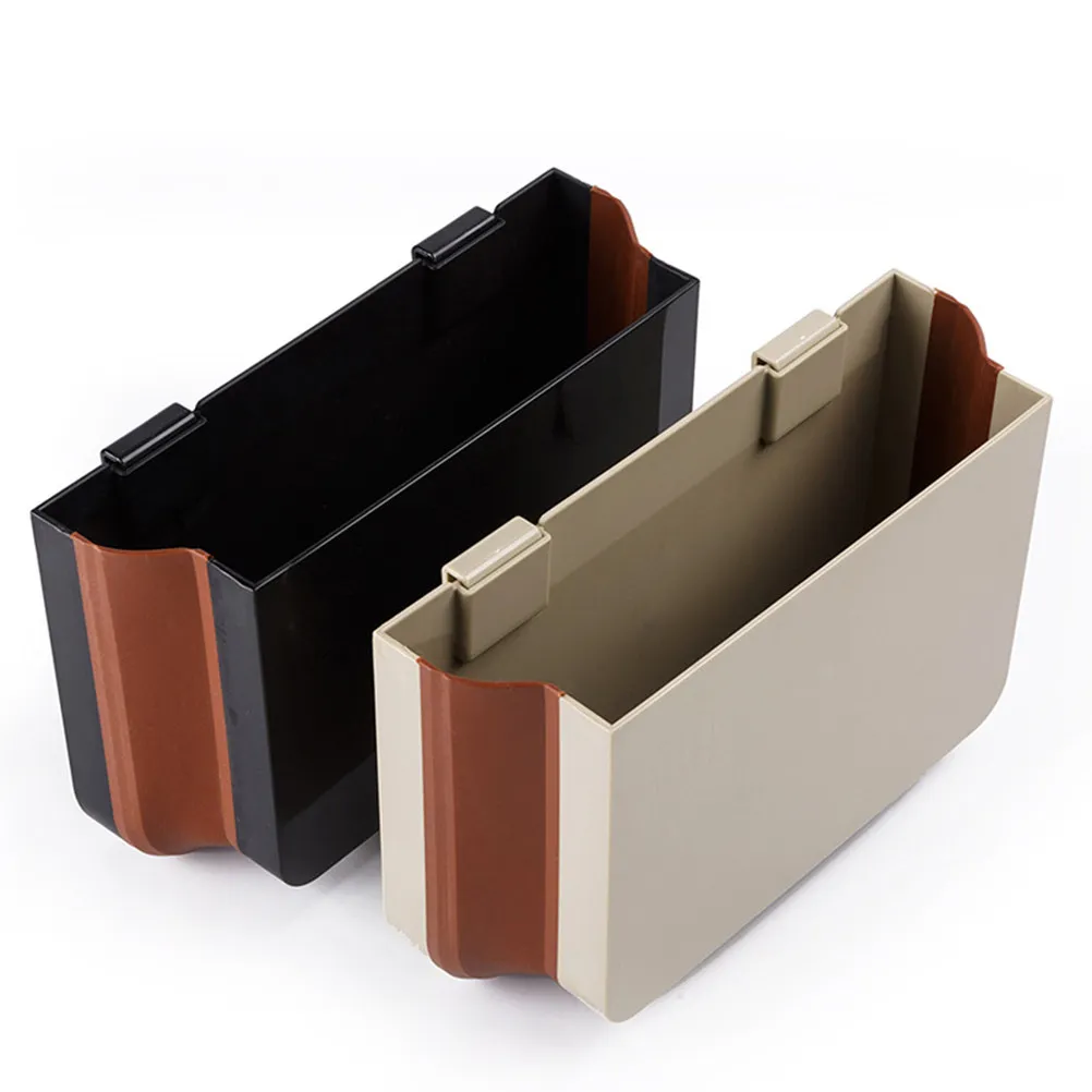 Car Trash Bin Foldable Hanging Seat Back Organizer Storage Box Black Lightweight Large Capacity Car Organizers and Storage
