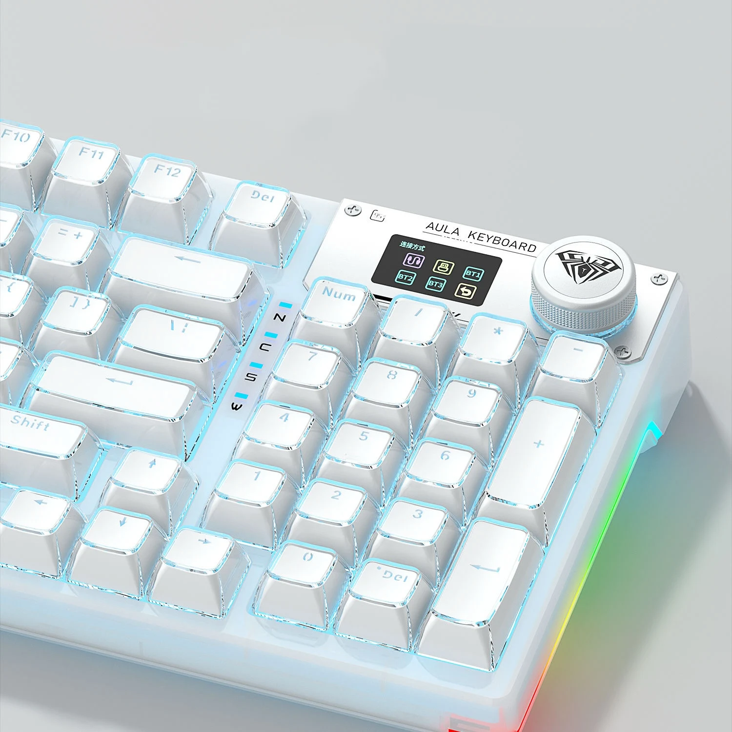Jelly Crystal Keycaps Translucent Keycaps 136 Keys Mechanical Keyboard for ANSI Layout ASA for 61/87/104 Keycaps DIY 6.25u Keys