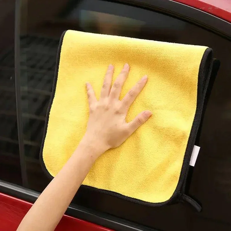 

Microfiber Cleaning Towel Thicken Soft Drying Cloth Car Body Washing Towels Double Layer Clean Rags 30/40/60cm