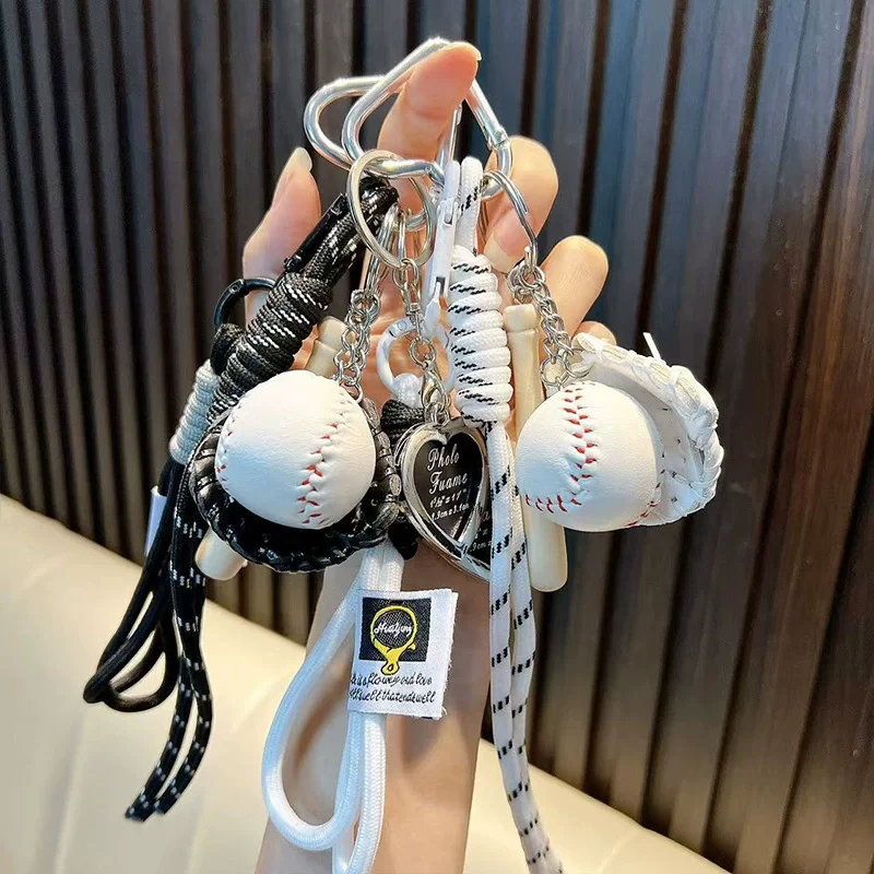 Niedlicher Baseball-Dekor-Schlüsselanhänger zum Selbermachen, modischer Taschenanhänger, Sport, Reisen, Schlüsselanhänger, Baseball-Dekor, Schlüsselanhänger, modisches Accessoire als Geschenk – Detail 4