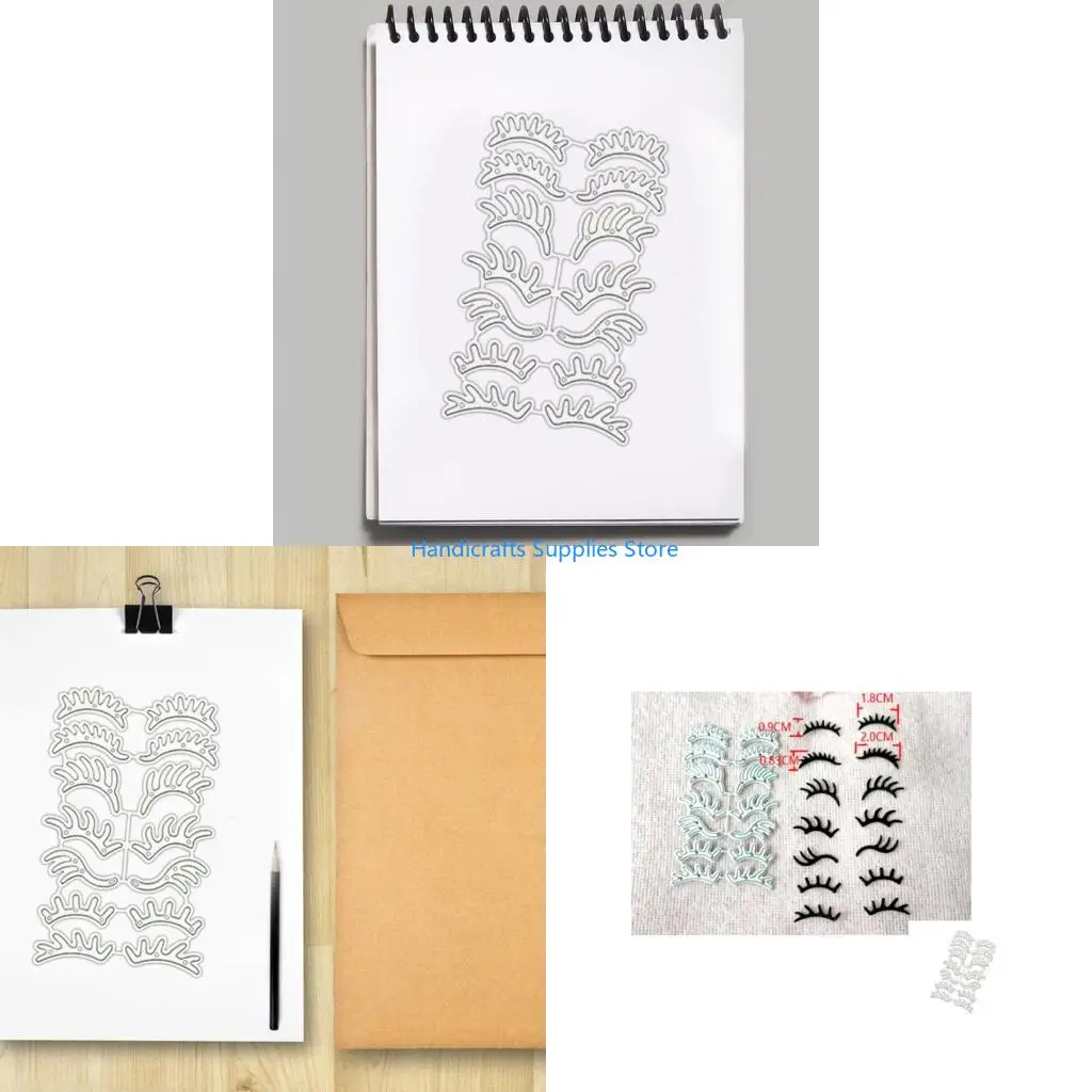 R1WA Eyelash Cutting Dies Embossed Die Decor Holiday Gift for Photo Album DIY Making