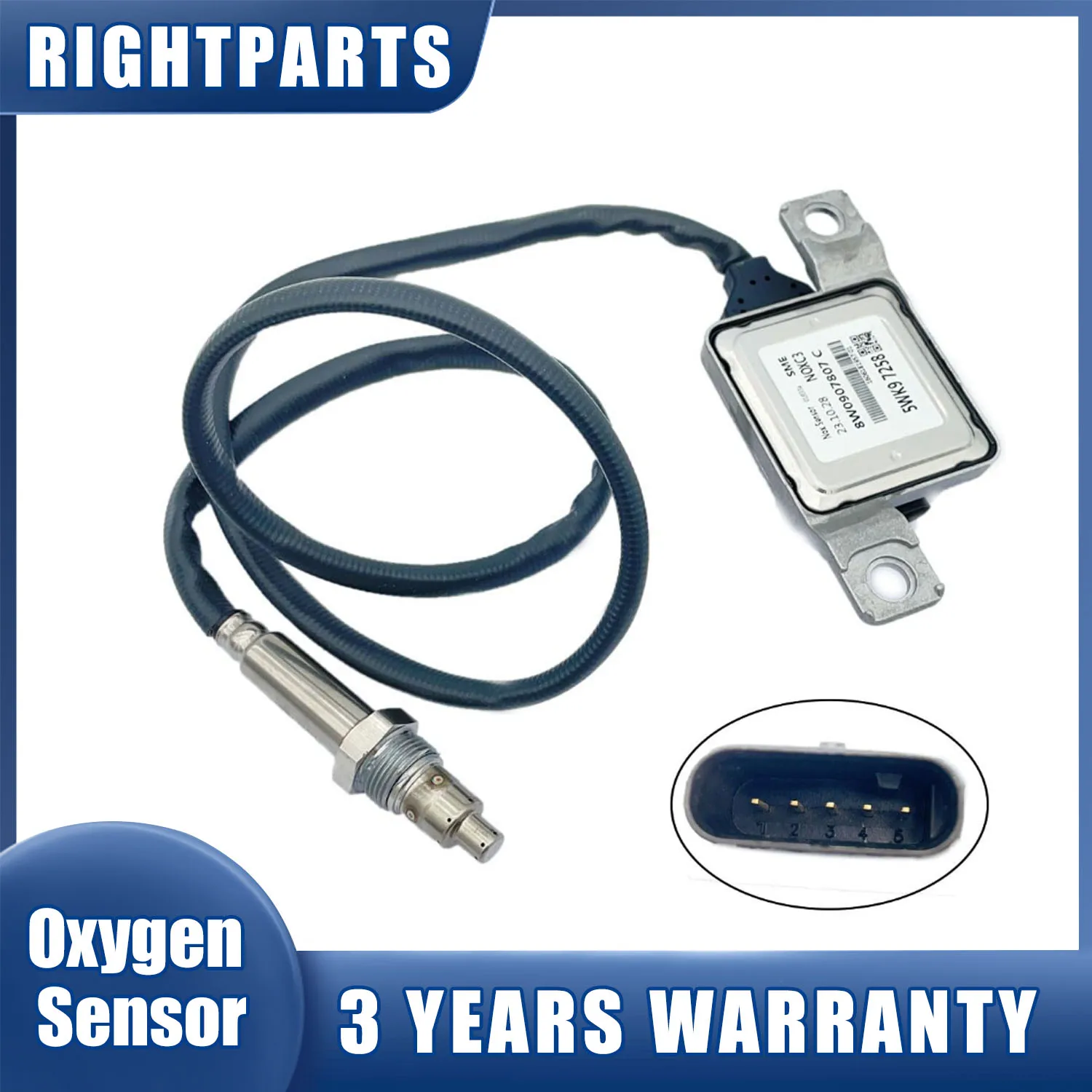 

New NOx Sensor Nitrogen Oxygen Sensor for VW Audi 12V 8W0907807 C 8W0907807C 5WK97258