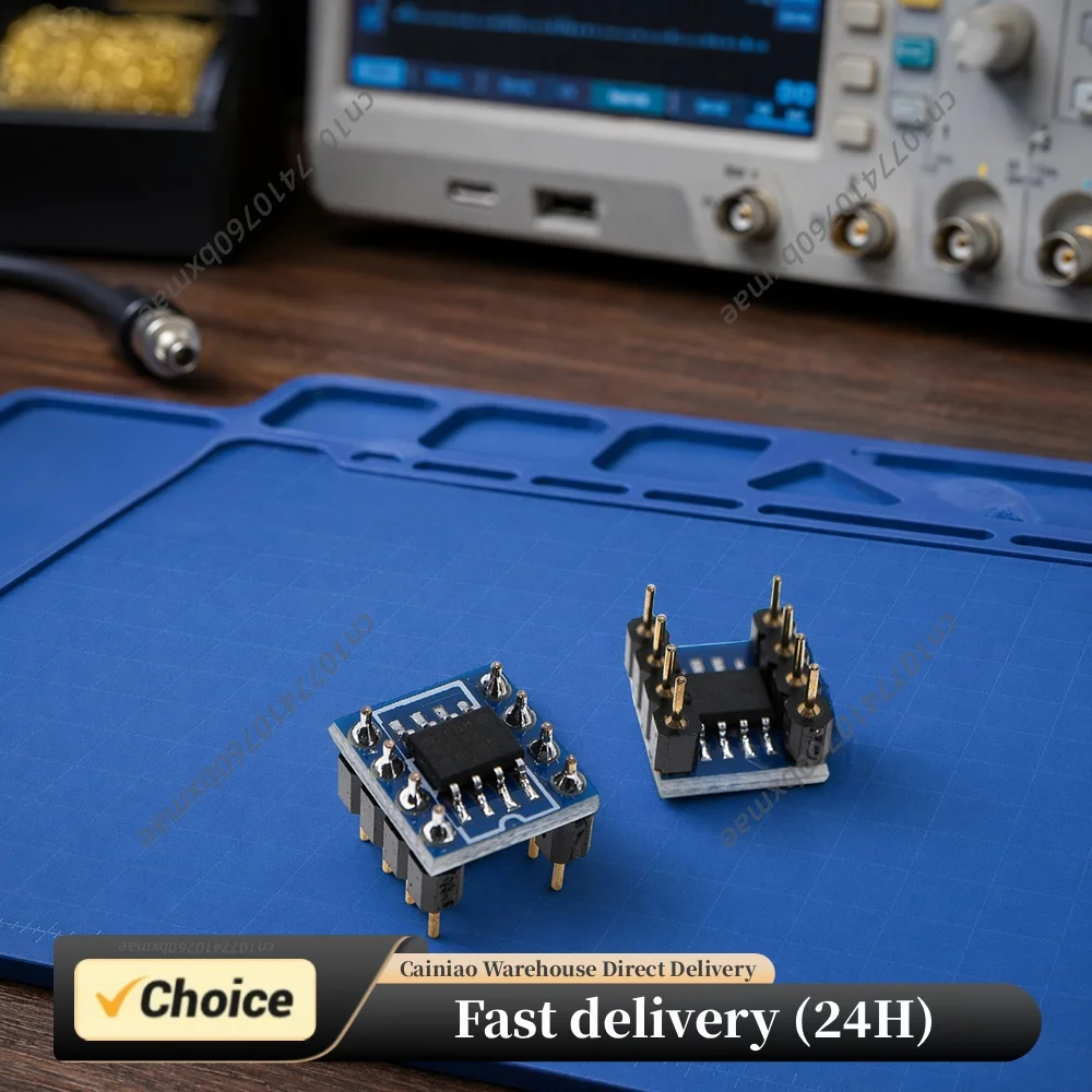 OPA627AU Single to Dual Op Amp Module DIP Adapter Board PCB Converter 15x10mm Matched Pair Audio Upgrade