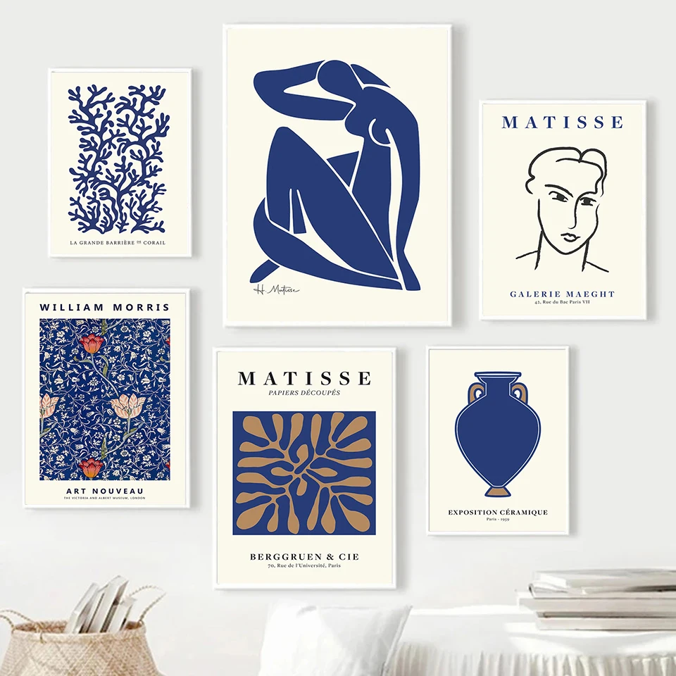 

Abstract Retro Matisse Girl Coral William Wall Art Canvas Painting Nordic Posters and Prints Pictures for Living Room Home Decor