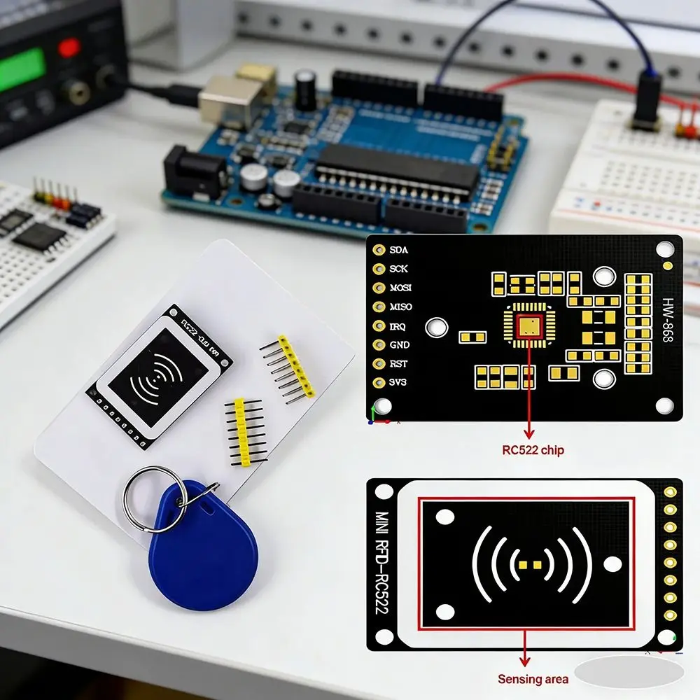 Professional 13.56MHz Frequency RFID Module 3.3V SPI Interface IC Reader Writer Compact RFID Tag Writer IoT Devices
