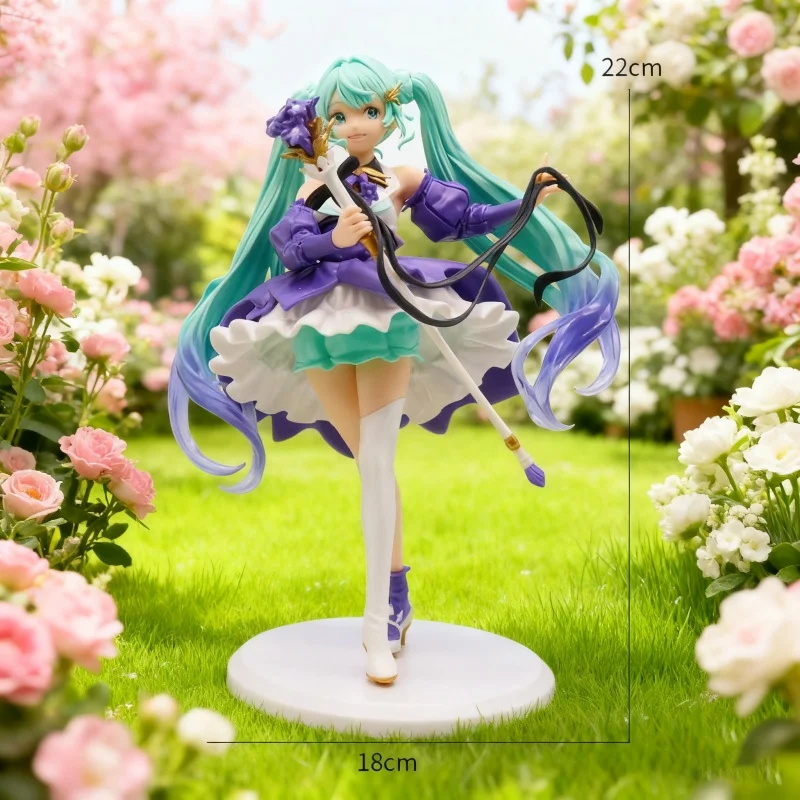 Hatsune Miku Pesta Ulang Tahun Bauhinia Gadis Cantik Prajurit Elf Model Aksi Mainan Pvc Koleksi Anime Aksesori Desktop Hadiah