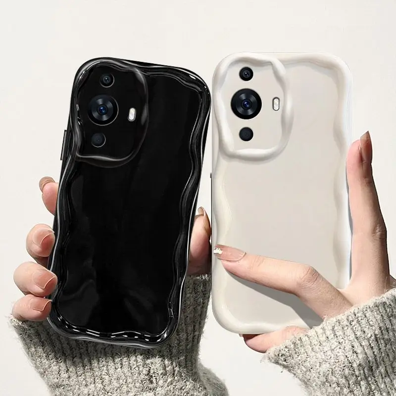 Funda para teléfono Huawei nova 11, funda para Huawei nova 12S, Huawei FOA-AL00, FOA-LX9, funda transparente de TPU suave con diseño de ondas