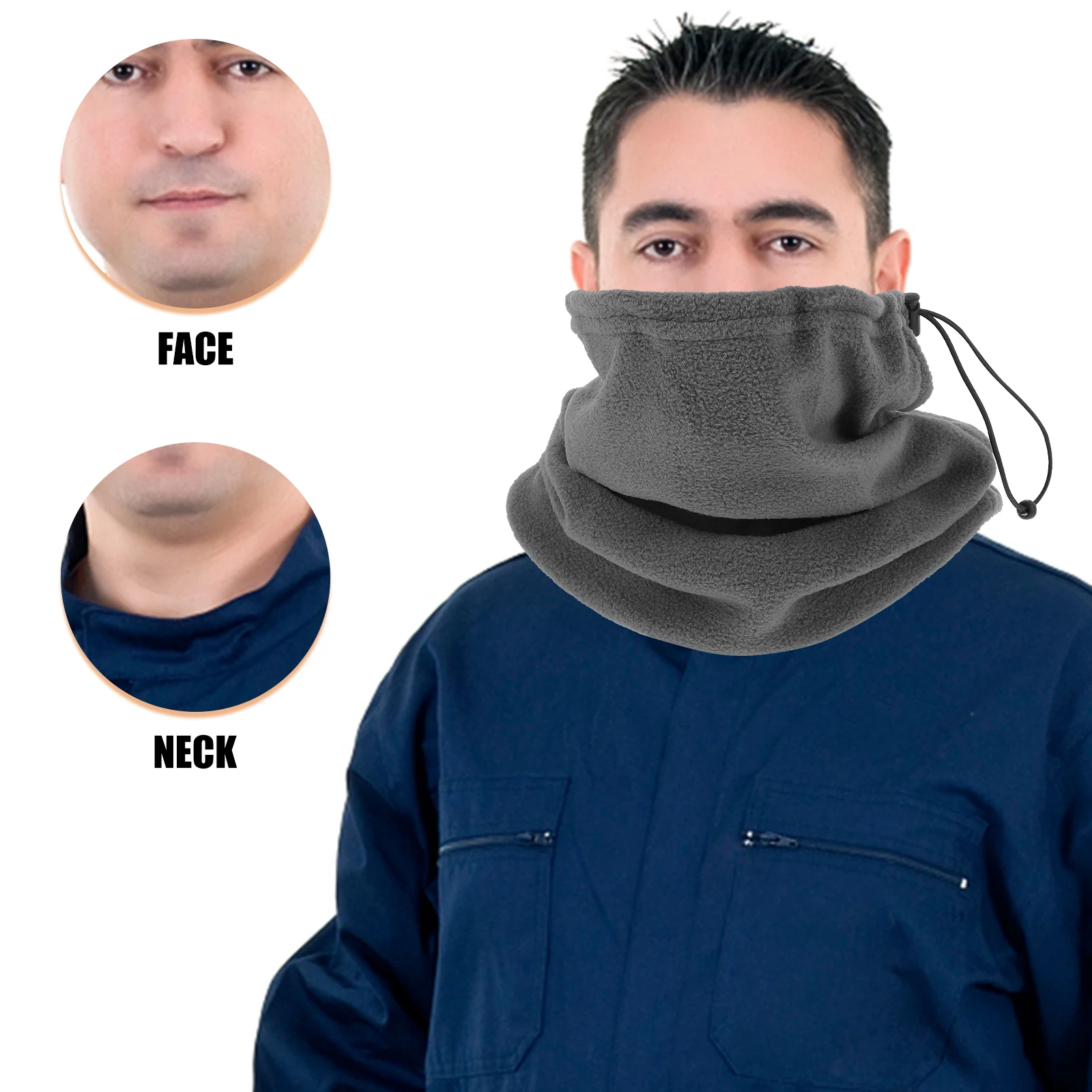 

2 Pcs Windproof Mask Neck Gaiter Warm Ski for Men Guard Warmer Gaiters Cycling Flannel Outdoor and Women